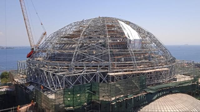 Ayasofya'nın ana kubbesinde restorasyon çalışmaları devam ediyor