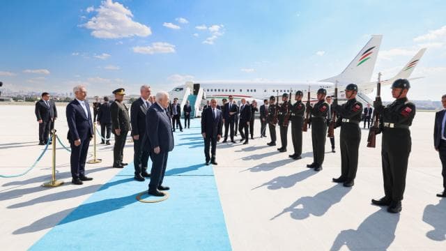 Filistin Devlet Başkanı Abbas, Ankara'da resmi ziyarette bulundu