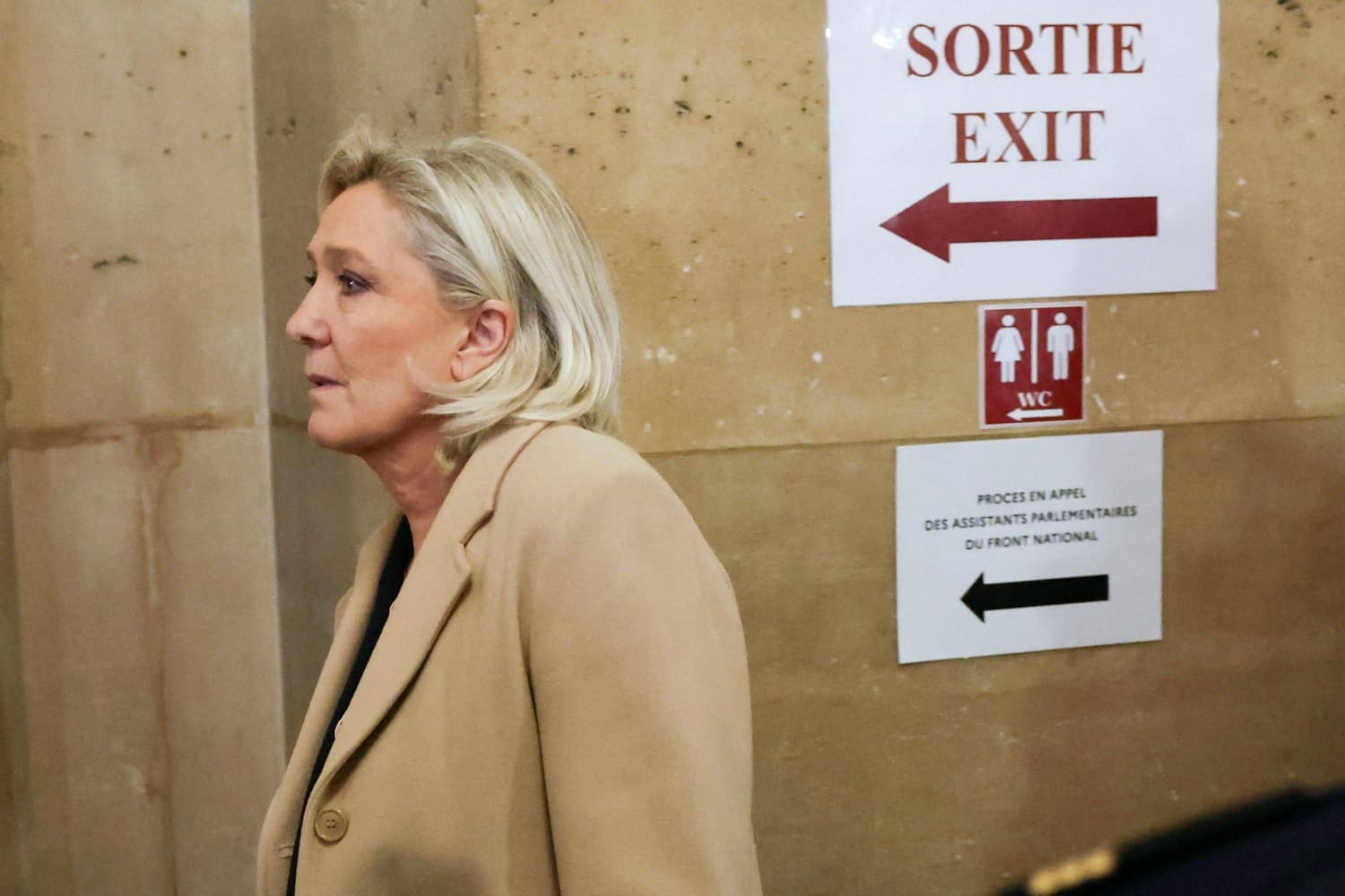 Le Pen denies any sense she might have committed a crime over EU funds