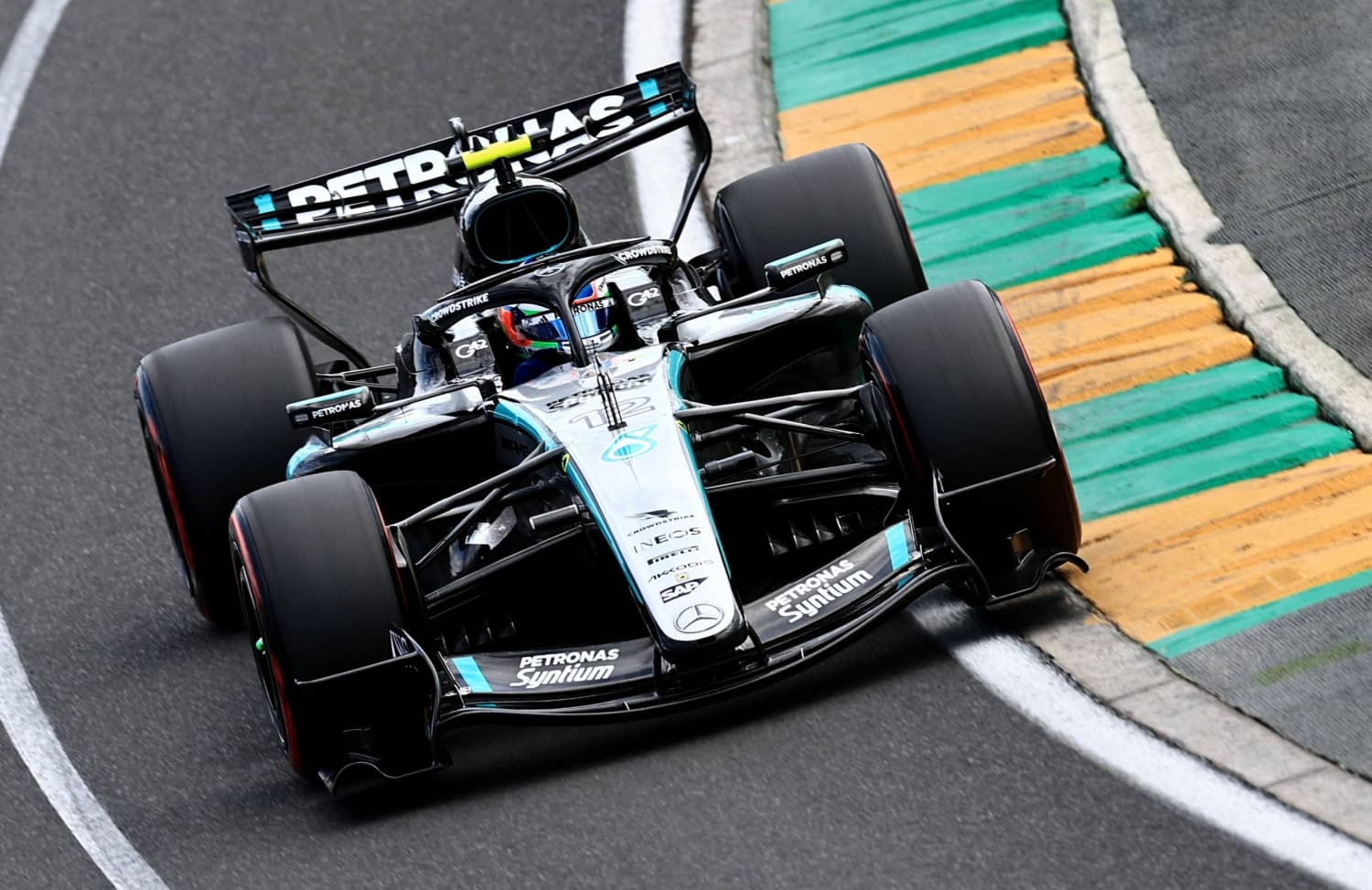 Russell surprised by 'amazing' Mercedes car after taking pole in Australia