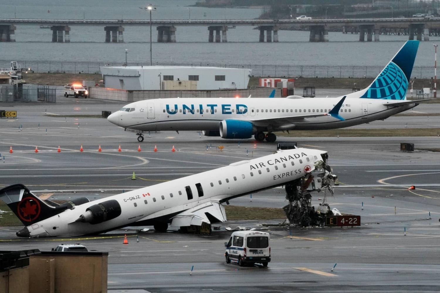 Two pilots killed in New York runway collision as Trump sends ICE to airports