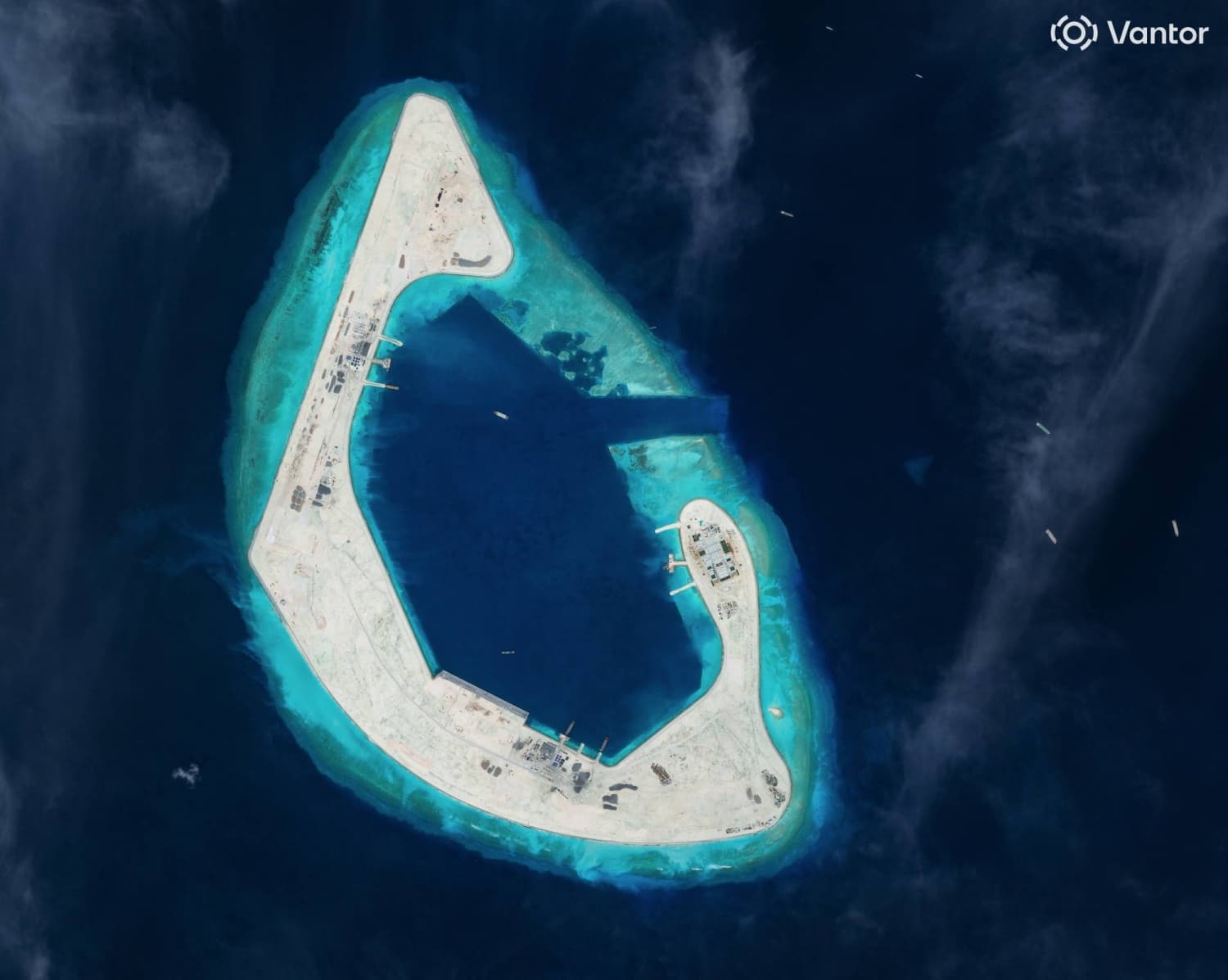 China Advances Construction on Antelope Reef in the South China Sea