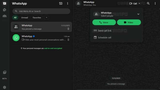 WhatsApp Web, grup sohbetleri için sesli ve görüntülü arama desteği sunacak