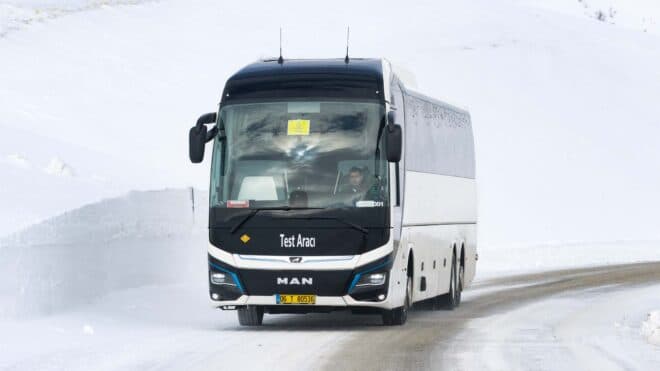 Elektrikli otobüs MAN Lion’s Coach E, Erzurum ve İsveç’te kış testlerine alındı