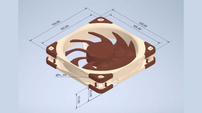 Noctua, 3D fan modelleri (CAD) sunmaya başladı