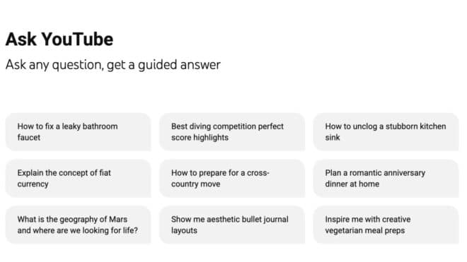 Google, yapay zeka temelli “Ask YouTube” altyapısını test etmeye başladı