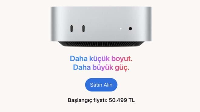 Mac mini artık Türkiye’de 50.499 TL’den başlıyor