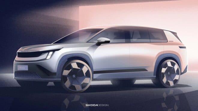 Skoda, elektrikli Peaq modelinin çizimlerini paylaştı
