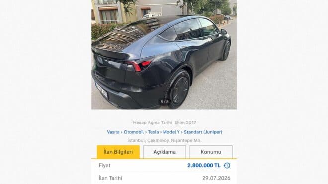 Tesla Model Y aracını yüksek fiyattan satan kişiye 325 bin TL ceza verildi
