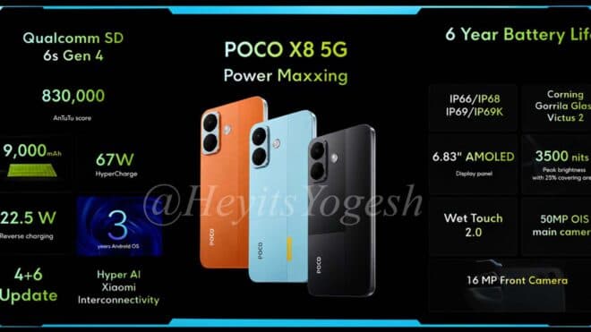 Türkiye'de POCO X8 ve X8 Power modelleri satışa çıkıyor
