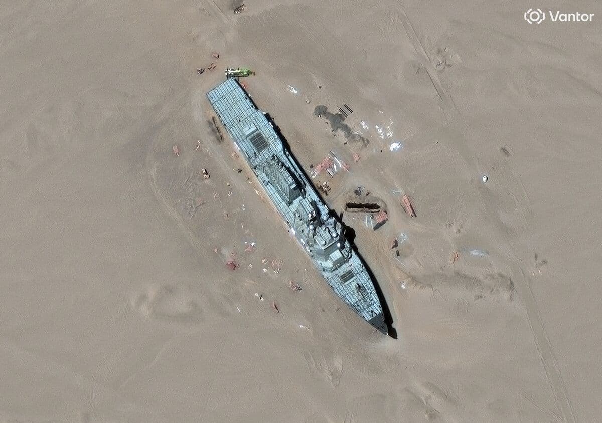 China Constructs Replica of US Warship for Missile Testing, Satellite Images Reveal