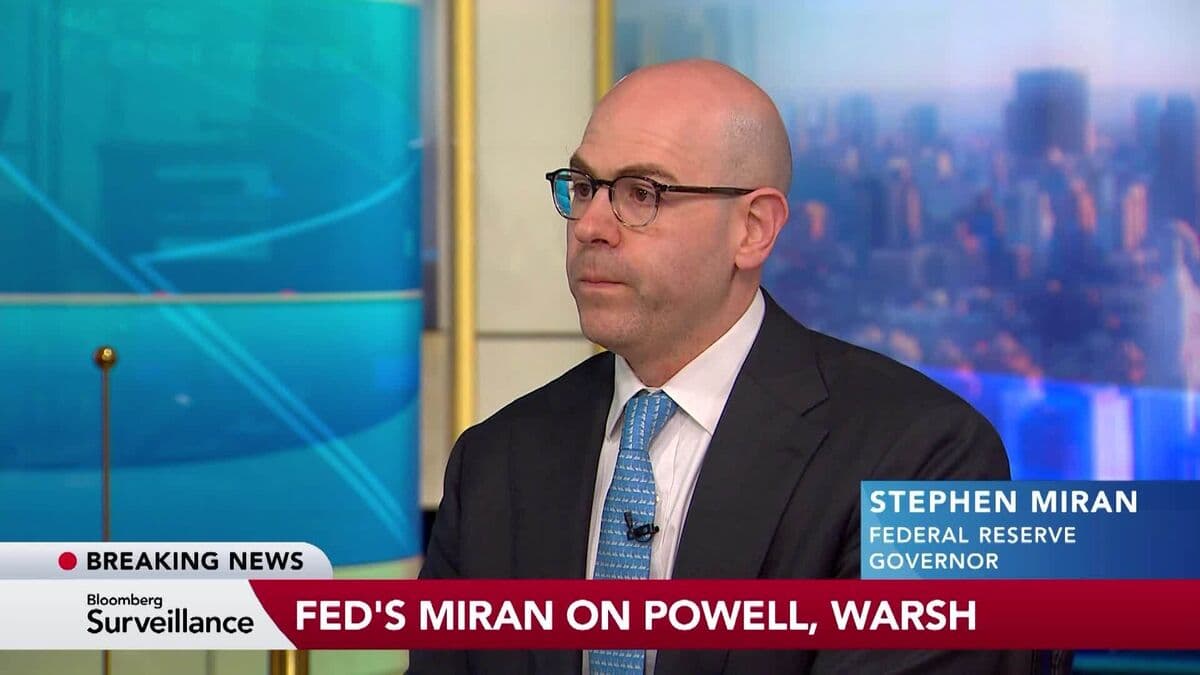 Miran Highlights Importance of Smooth Transition at the Federal Reserve