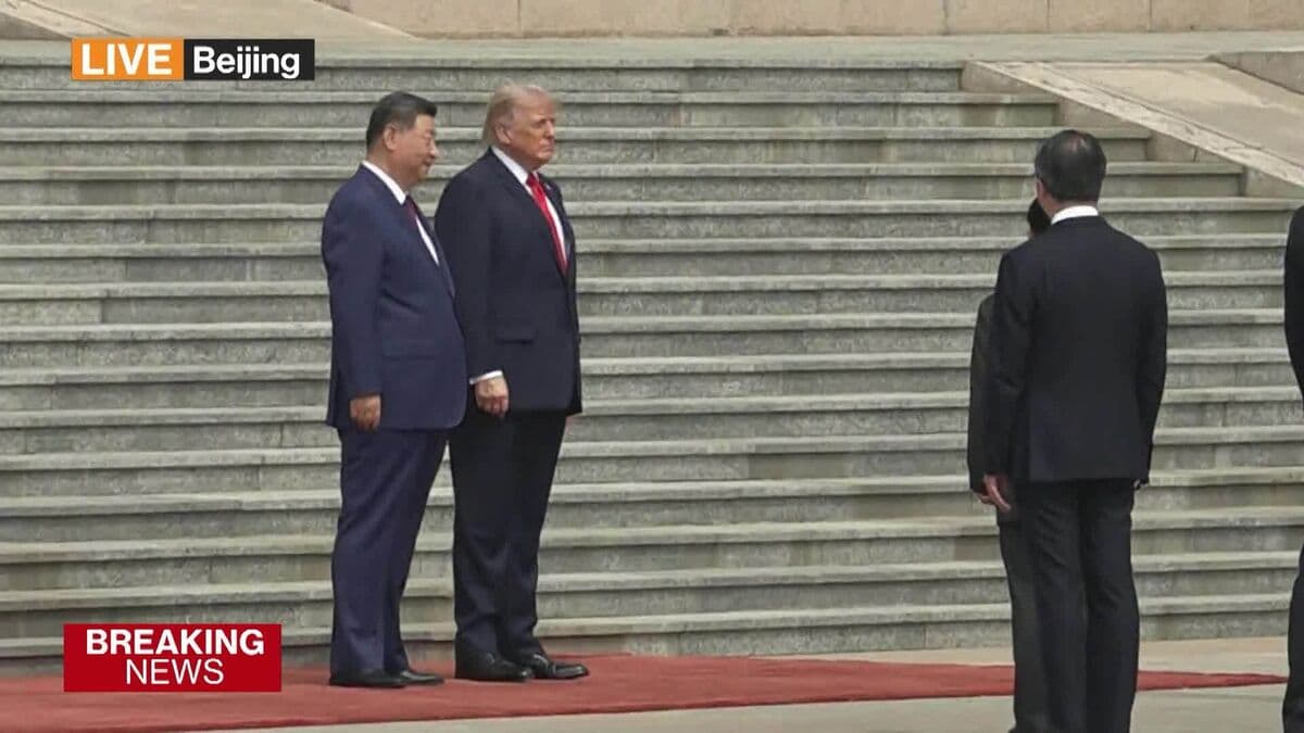 Xi Jinping Welcomes Donald Trump in Beijing at Great Hall of the People