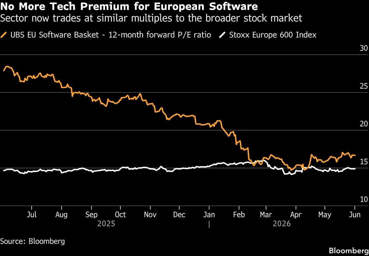 Investors Acquire Discounted Stocks in Europe's Struggling Software Industry