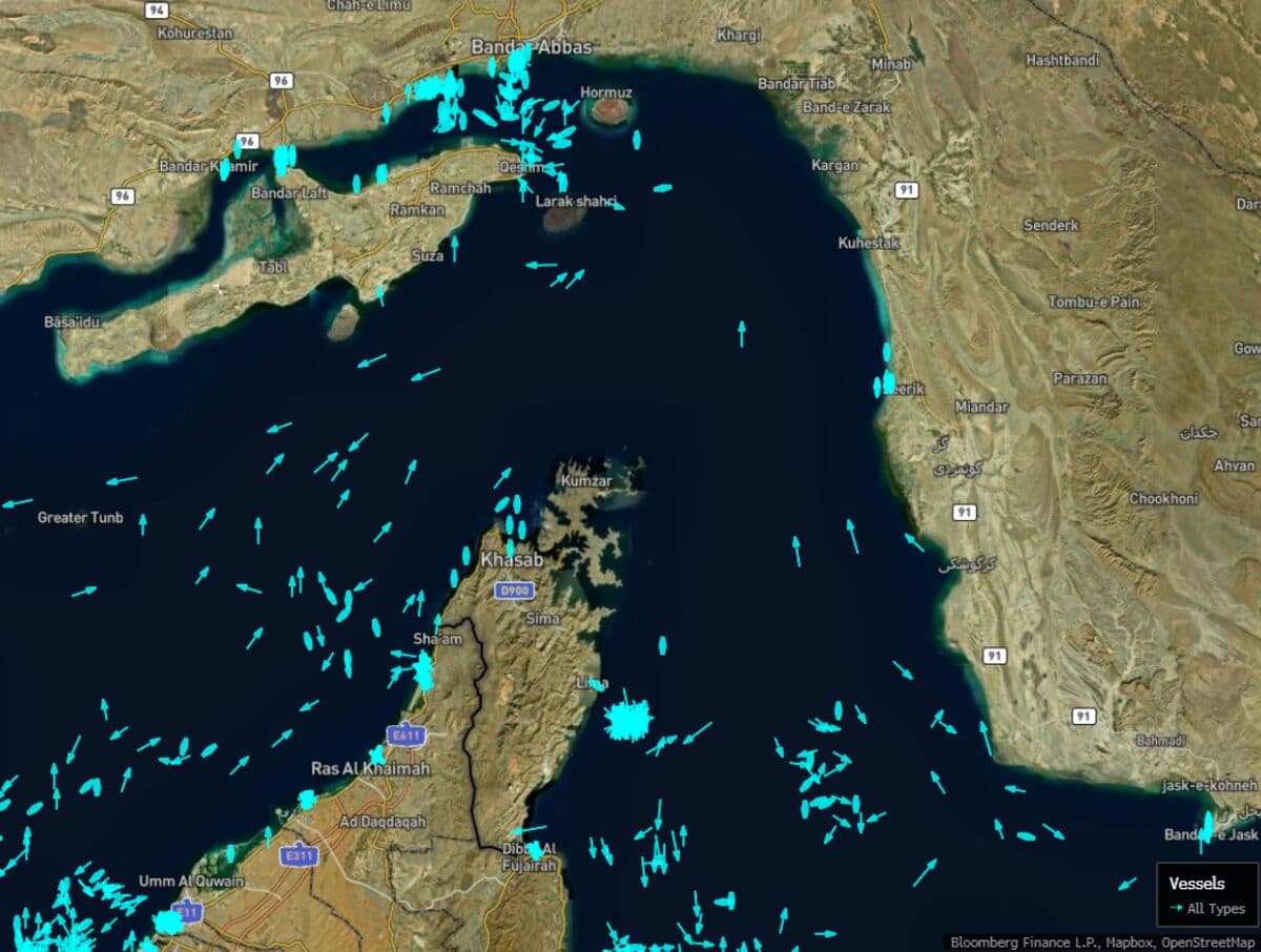 Shipping Through Strait of Hormuz Nearly Stops Following US-Iran Strikes