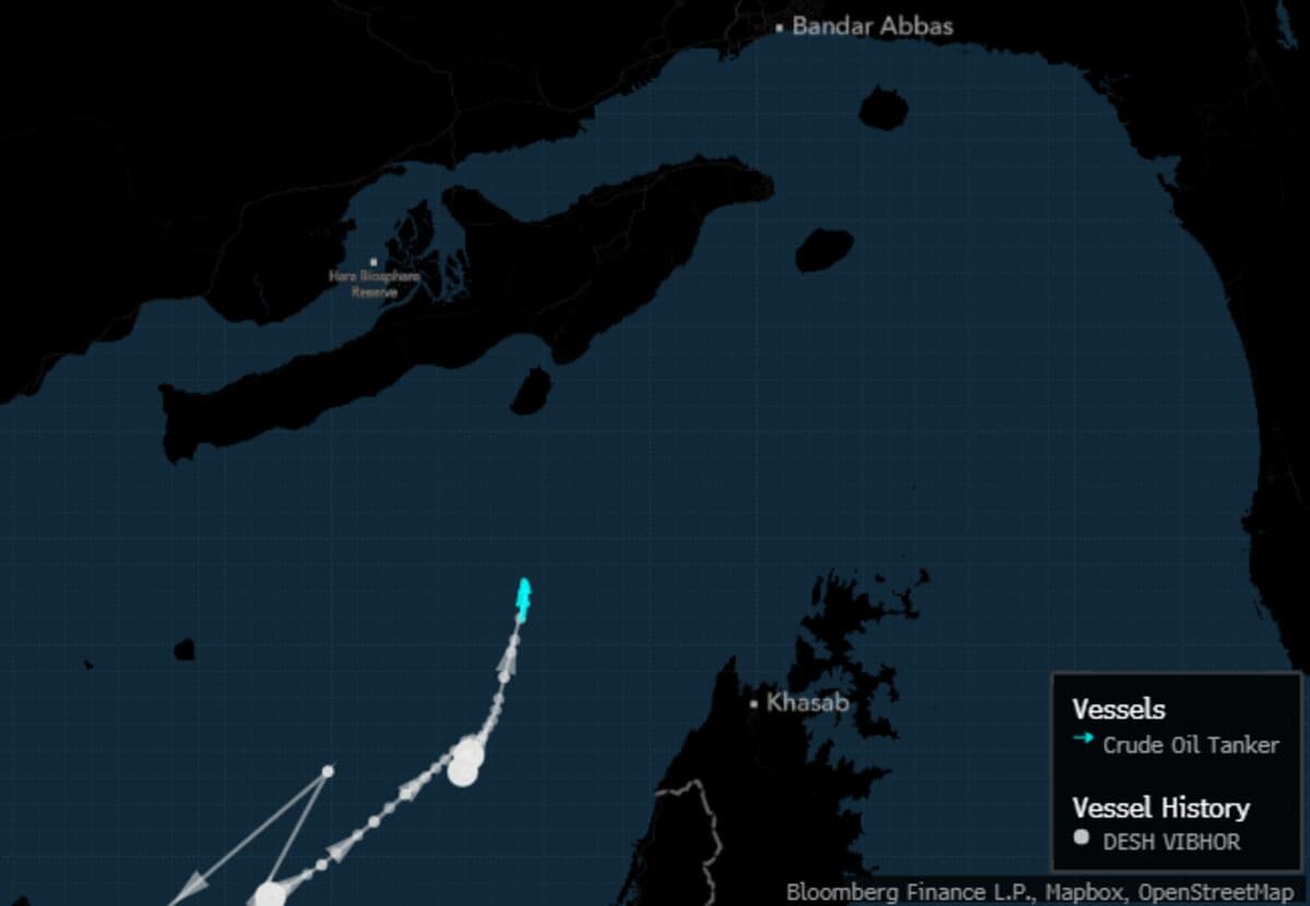 Oil Supertanker Resumes Course to Strait of Hormuz After Brief Detour