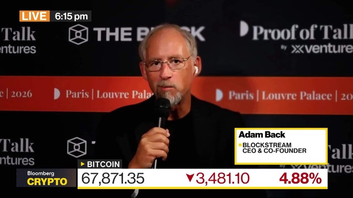 Adam Back Discusses Claims of Being Bitcoin's Creator on Bloomberg Crypto