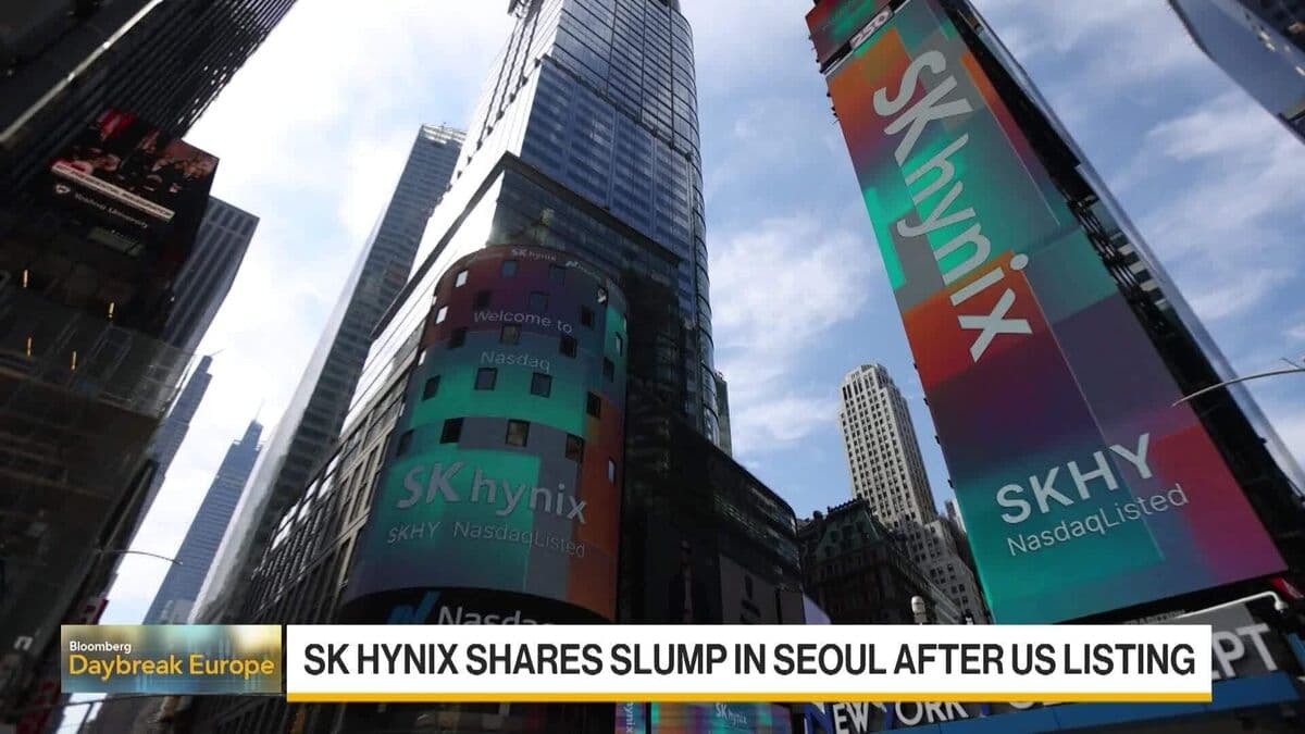 SK Hynix Shares Fall in South Korea Following US Trading Debut