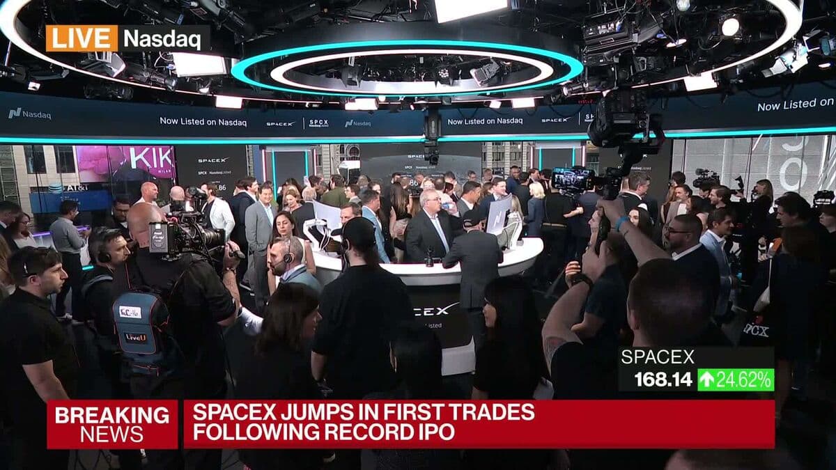 SpaceX Launches Trading Following Historic IPO, Making Musk a Trillionaire