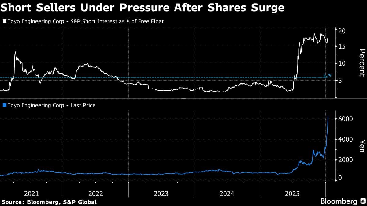 Toyo Engineering’s Surge Burns Shorts as Japan Seeks Rare Earths