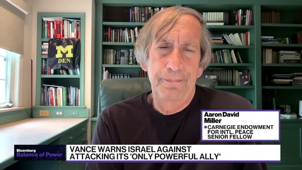 Aaron David Miller Discusses JD Vance's Unprecedented Warning to Israel