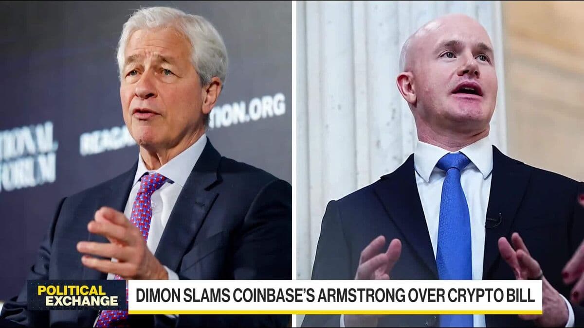 Jamie Dimon Criticizes Coinbase CEO Brian Armstrong Amid Crypto Legislation Debate