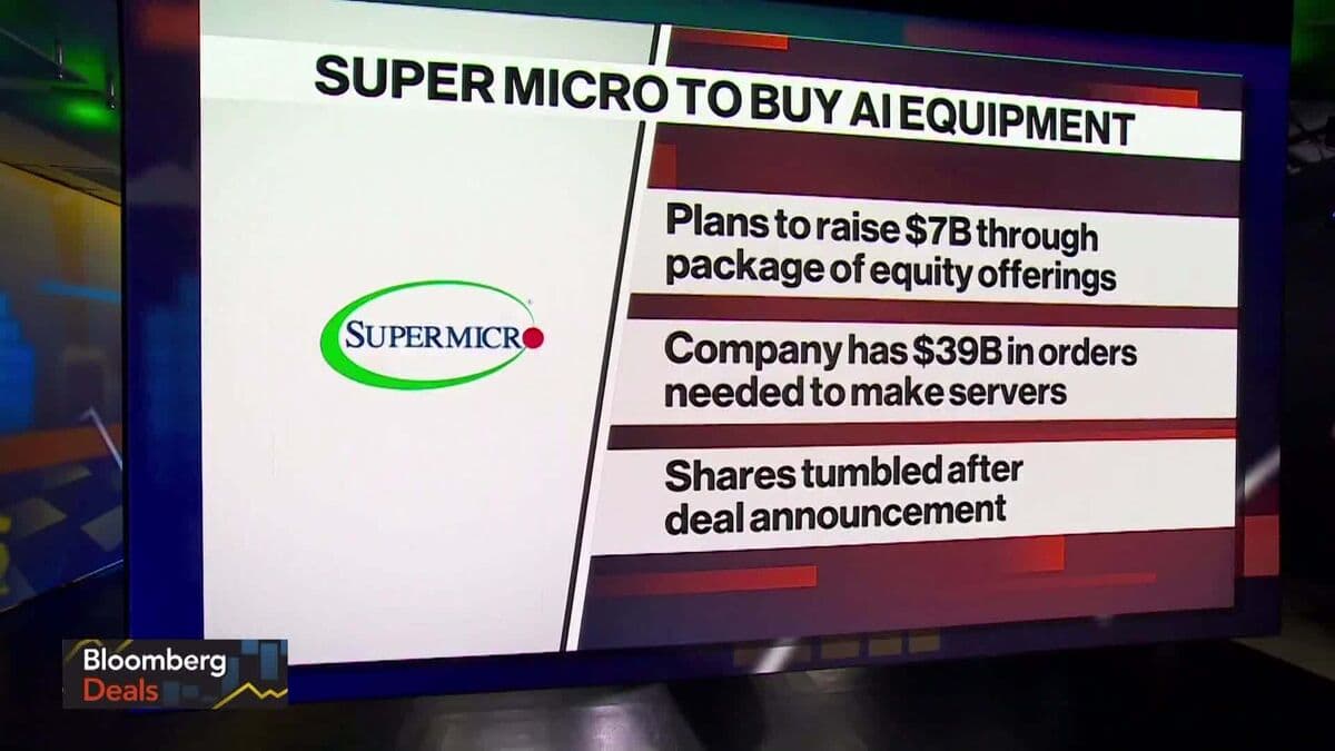 Super Micro Plans $7 Billion Equity Offering for AI Server Components