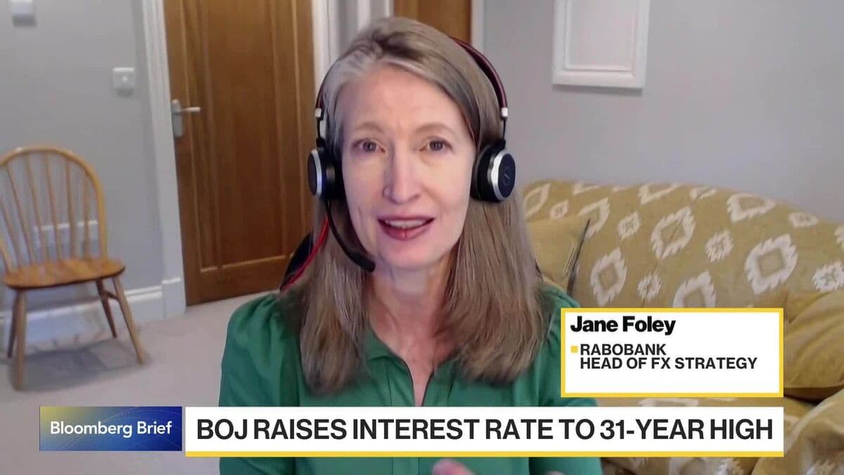 Jane Foley: BOJ's Rate Hike May Fall Short of Market Expectations