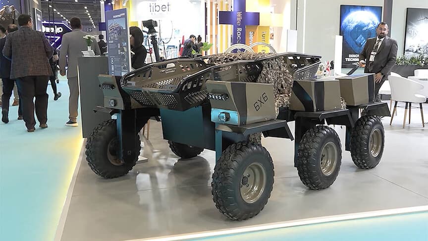 Elektroland Defence, 6x6 insansız kara aracı "GÖKBÖRÜ"yü SAHA 2026'da tanıttı