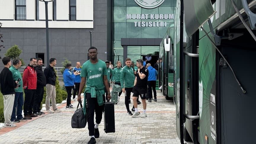 Konyaspor, Ziraat Türkiye Kupası finali için Antalya'ya gitti