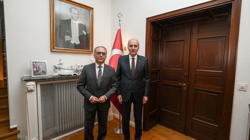 TBMM Başkanı Kurtulmuş, Stokholm Büyükelçiliğini ziyaret etti
