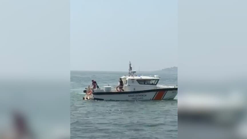 Kocaeli'de feribottan denize düşen kişiyi yolcu kurtardı