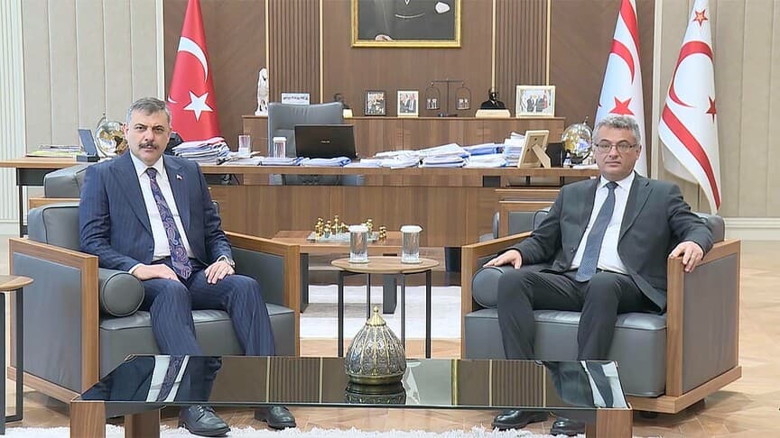 KKTC Cumhurbaşkanı Erhürman, İçişleri Bakanı Çiftçi'yi ağırladı