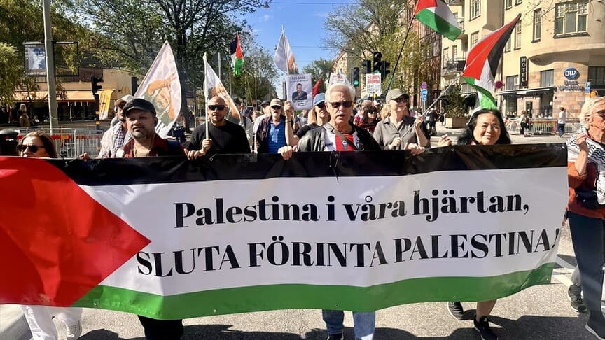 İsveç'te İsrail'in Filistin ve Lübnan saldırıları protesto edildi