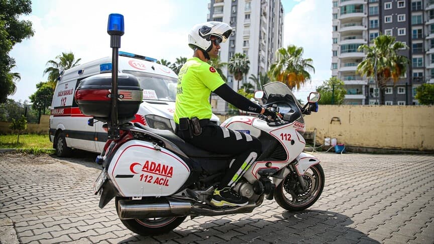 Motosikletli sağlık ekipleri Adana'da hızlı müdahale sağlıyor