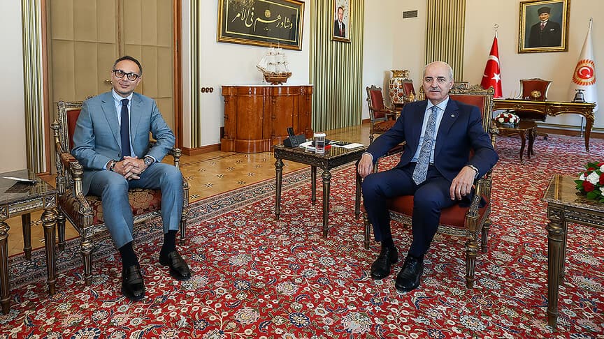 TBMM Başkanı Kurtulmuş, TÜRKPA Genel Sekreteri Hasan'ı ağırladı