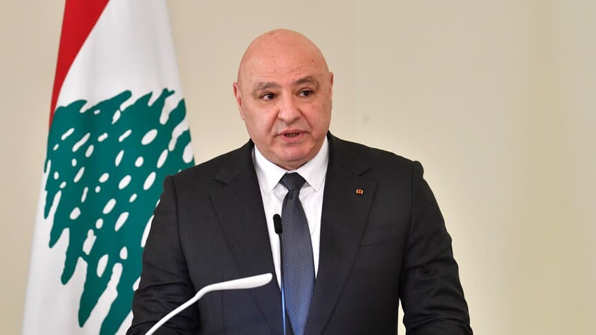 Lübnan Cumhurbaşkanı Avn, Washington'da müzakere heyetiyle bir araya geldi