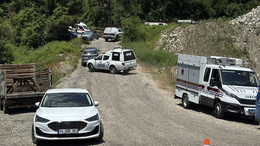 Bolu'daki maden ocağında göçükte mahsur kalan işçi için arama kurtarma çalışmaları devam ediyor