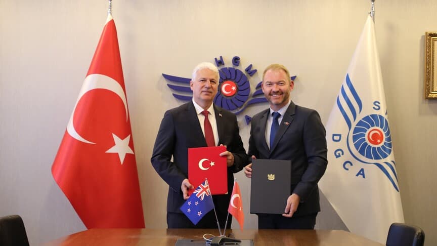 Türkiye ve Yeni Zelanda havacılık alanında anlaşma imzaladı