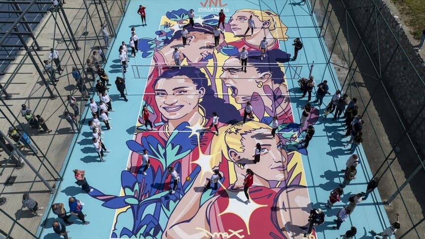 Ankara'da kalıcı voleybol sahası açıldı