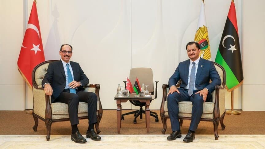 MİT Başkanı Kalın, Libya'da Hafter ile bir araya geldi