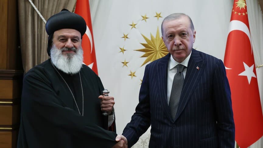 Cumhurbaşkanı Erdoğan, Süryani Ortodoks Patriğini kabul etti