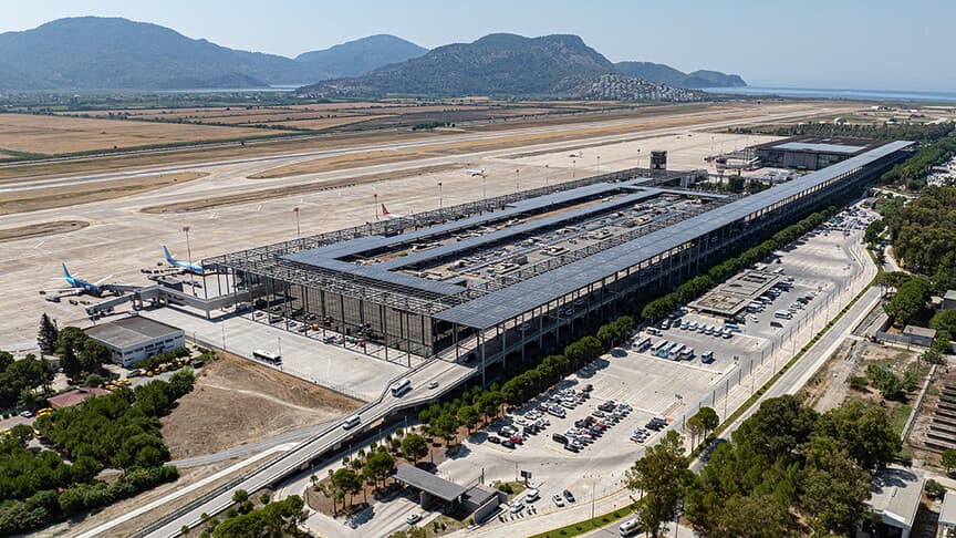 YDA Dalaman Havalimanı, elektrik ihtiyacını çatı GES ile karşılayan ilk havalimanı oldu