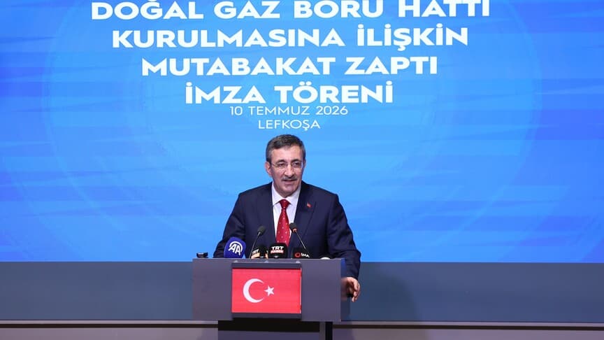 Cumhurbaşkanı Yardımcısı Yılmaz, doğal gaz boru hattı çalışmalarını başlattı