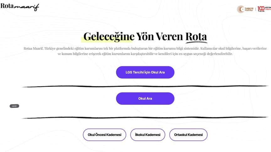 LGS tercihleri için 'Rota Maarif' platformu hizmete girdi