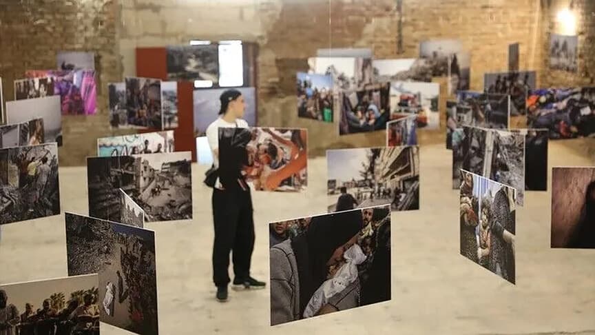 Saraybosna'da Ali Jadallah'ın Gazze temalı sergisi açıldı