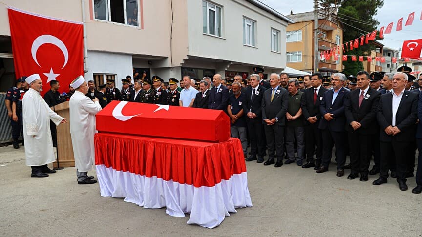 Şehit Jandarma Uzman Çavuş Mehmet Demirbaş, Samsun'da defnedildi
