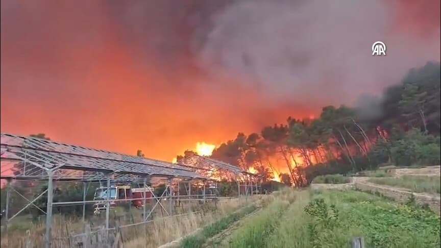 Fransa'nın Var vilayetinde orman yangınları binlerce hektar alanı etkiledi
