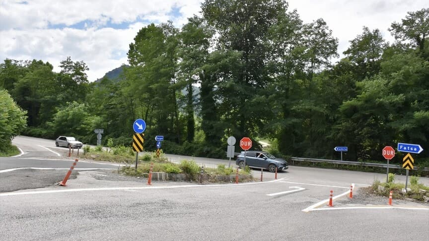 Ordu'daki kavşakta tabela sayısı 29'dan 19'a düşürüldü
