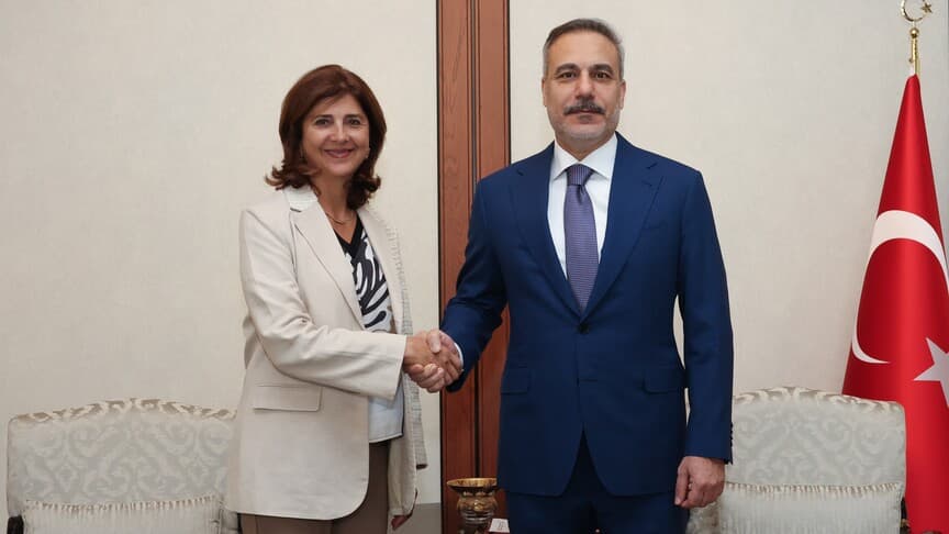 Bakan Fidan, BM Kıbrıs Temsilcisi Cuellar ile Ankara'da bir araya geldi